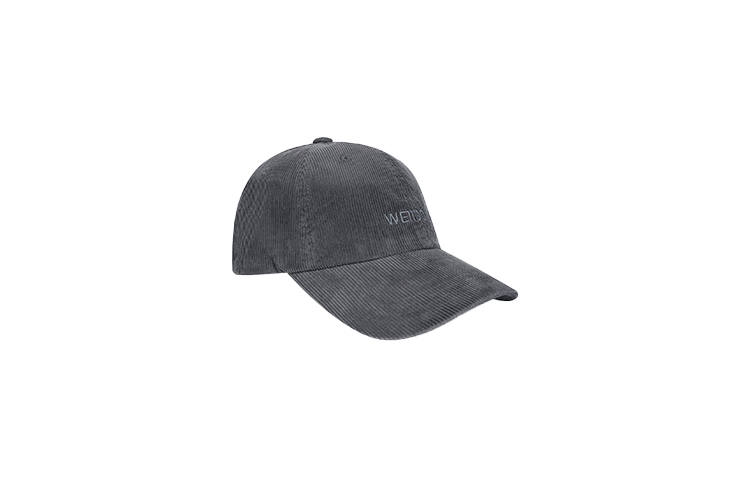 WE11DONE Cotton Baseball Caps Unisex Charcoal Gray