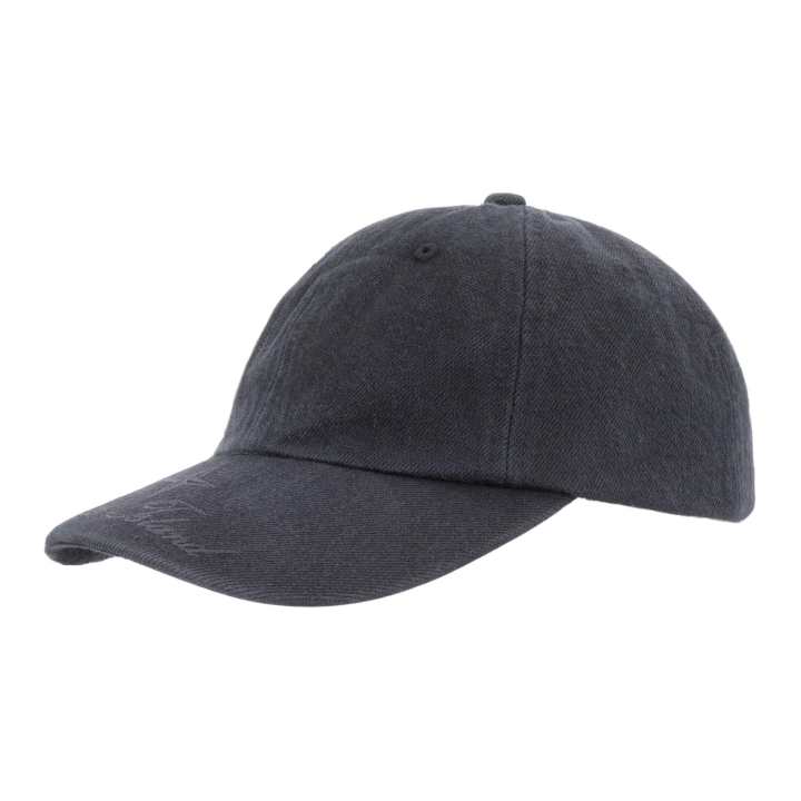 Supreme Supreme x STONE ISLAND 100% Cotton Denim Baseball Caps Unisex Black