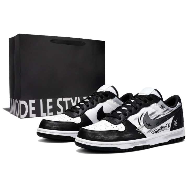 Nike Nike Big Skateboard Shoes Men's Low Top Black, White