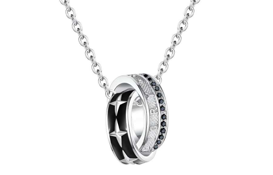 YINCHIE Synthetic Cubic Zirconia Alloy Necklaces Men's