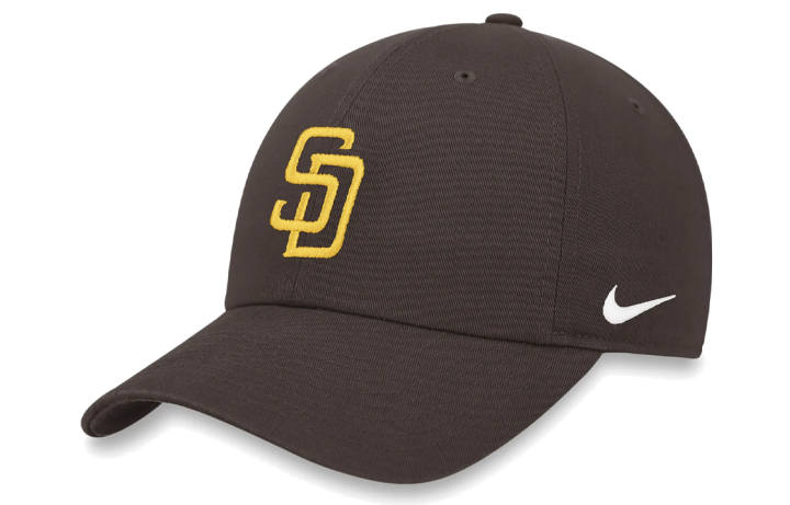 Nike Nike Embroidery Letter Baseball Caps Men's Brown