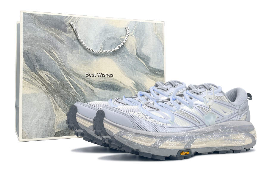 HOKA ONE ONE Mafate Speed 2 Running Shoes Unisex Low Top White, Blue