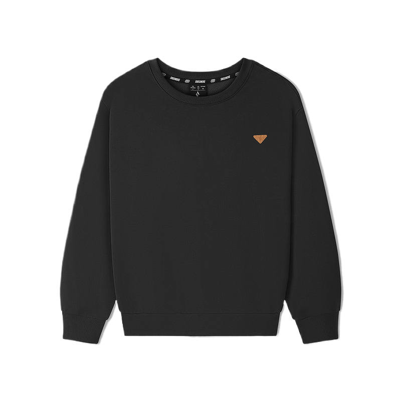 Skechers Sweatshirts Unisex Carbon Black/0018 Crew Neck Moderate Straight Fit