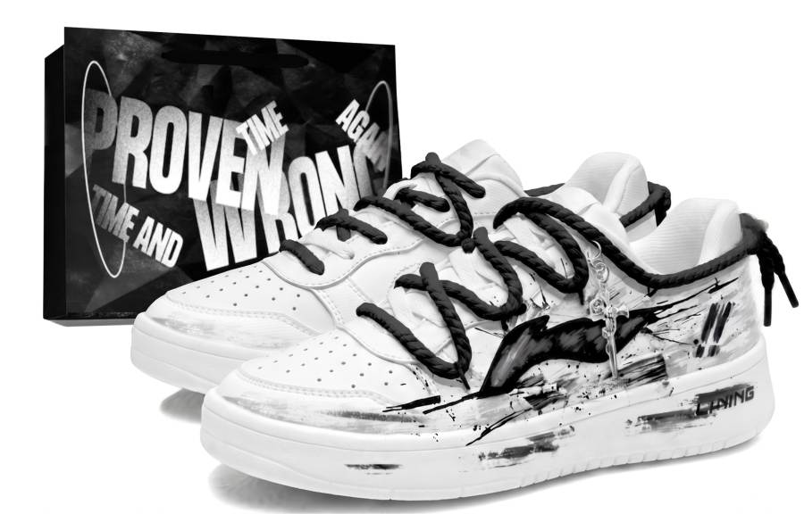 Li-Ning Li Ning Floating Boat Skateboard Shoes Men's Low Top Black/White