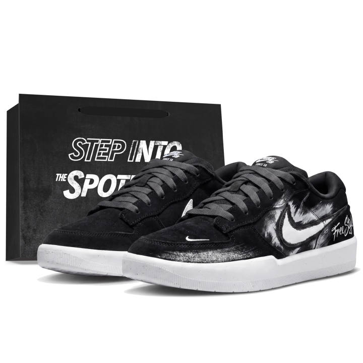 Nike Nike SB Force 58 Skateboard Shoes Men's Low Top Black/Gray/White