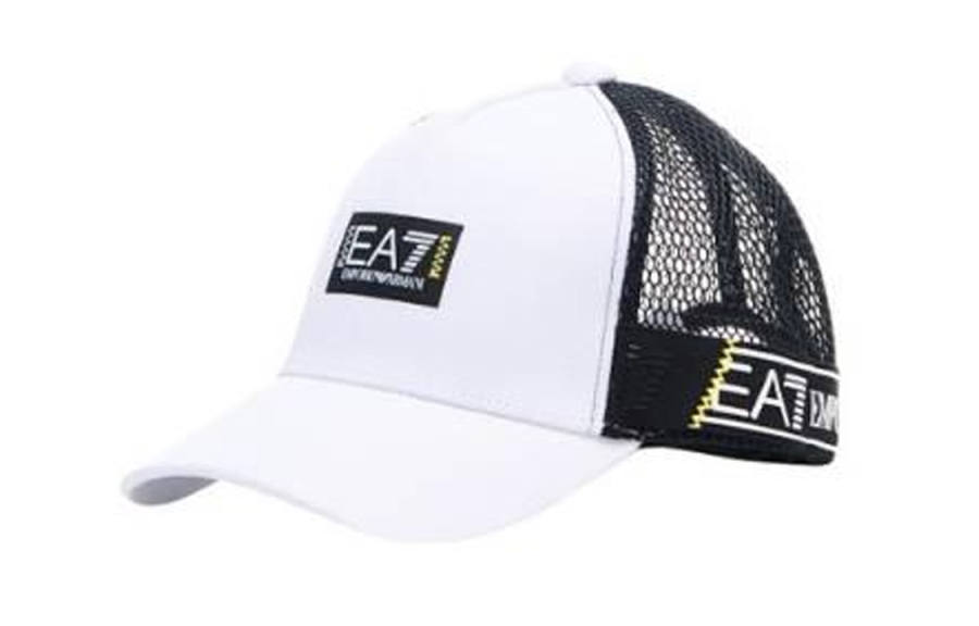 EMPORIO ARMANI Cotton Baseball Caps Men's White/Black