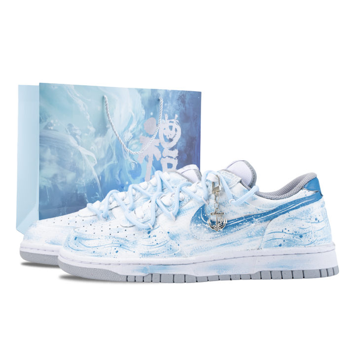 Nike Nike Big Skateboard Shoes Unisex Low Top White/Blue