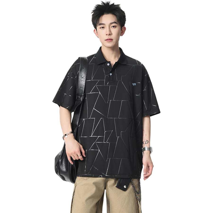 WARRIOR WARRIOR Polo Shirts Unisex Lapel Thin Straight Fit