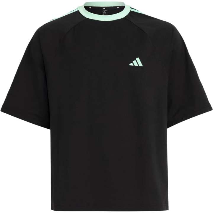 Adidas Adidas T Shirts Men's Black/Mint Green Crew Neck Moderate