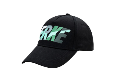 Erke Letter Print Baseball Caps Unisex Jet Black