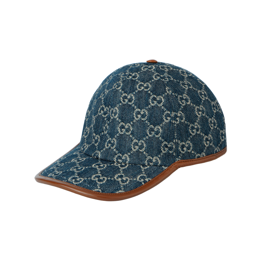 GUCCI GUCCI Cotton Baseball Caps Men's Blue