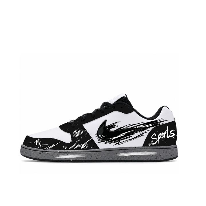 Nike Nike EBERNON Skateboard Shoes Men's Low Top White Black Gray Multicolor