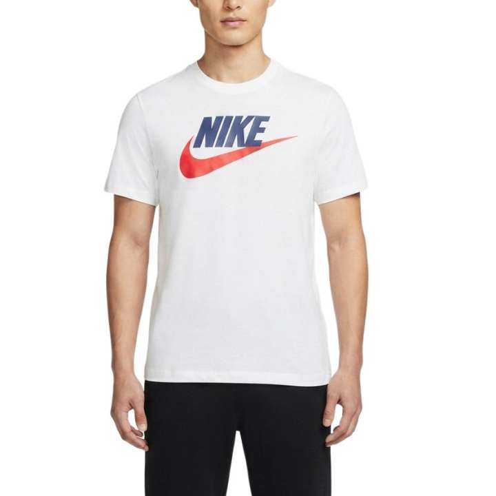 Nike Nike Icon T Shirts Men's White/Blue/Red Crew Neck Moderate
