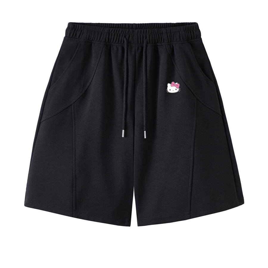 Sanrio X Hello Kitty Casual Shorts Women's Moderate Straight Fit Pants