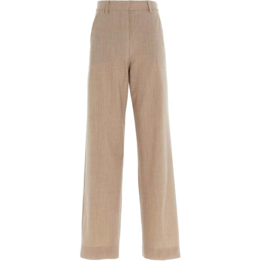 WEEKEND MaxMara Casual Pants Women's Beige Moderate Straight Fit Pants