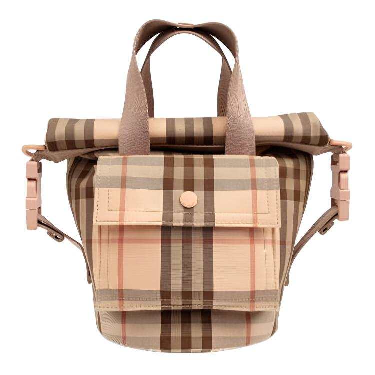 Burberry Nylon With Leather Handbag Kids' Beige Pink