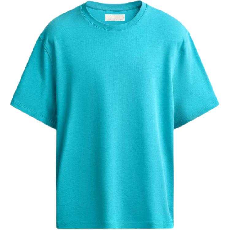 ZARA T Shirts Men's Medium Blue Green Crew Neck