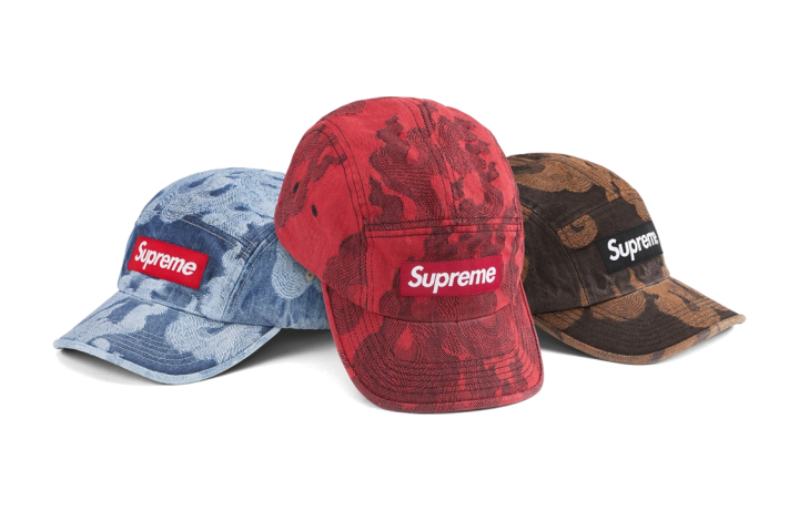 Supreme Supreme Flames Jacquard Denim Camp Cap