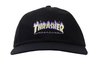 Thrasher Cotton Baseball Caps Unisex Black