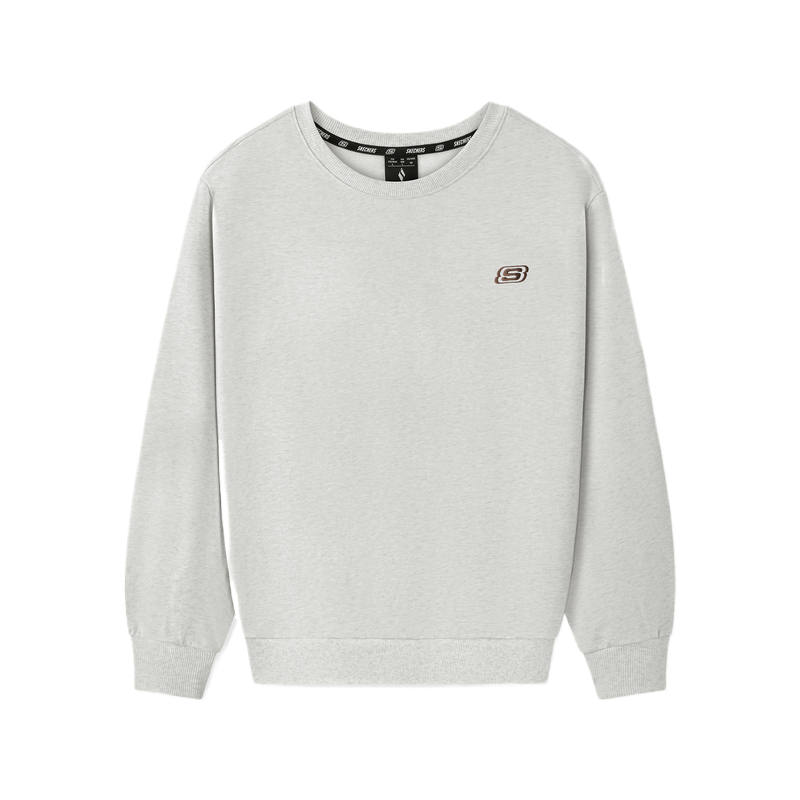 Skechers Sweatshirts Unisex Light Heather Gray/0248 Crew Neck Moderate Straight Fit