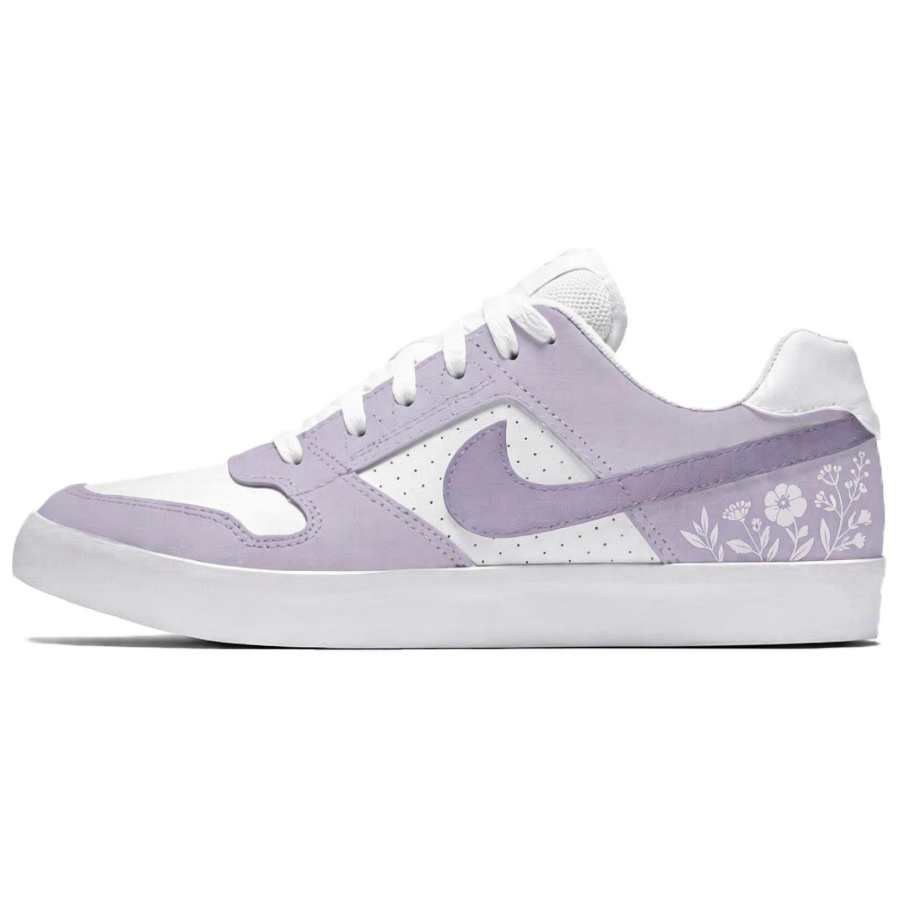 Nike Nike SB Delta Skateboard Shoes Unisex Low Top White Purple & Color
