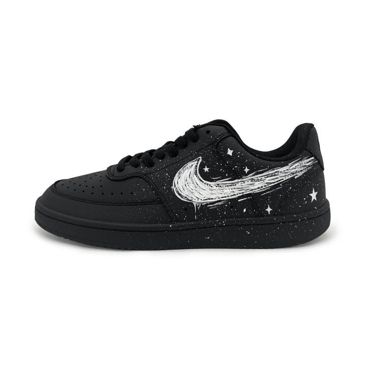 Nike Nike Court Vision Low Skateboard Shoes Unisex Low Top Black White