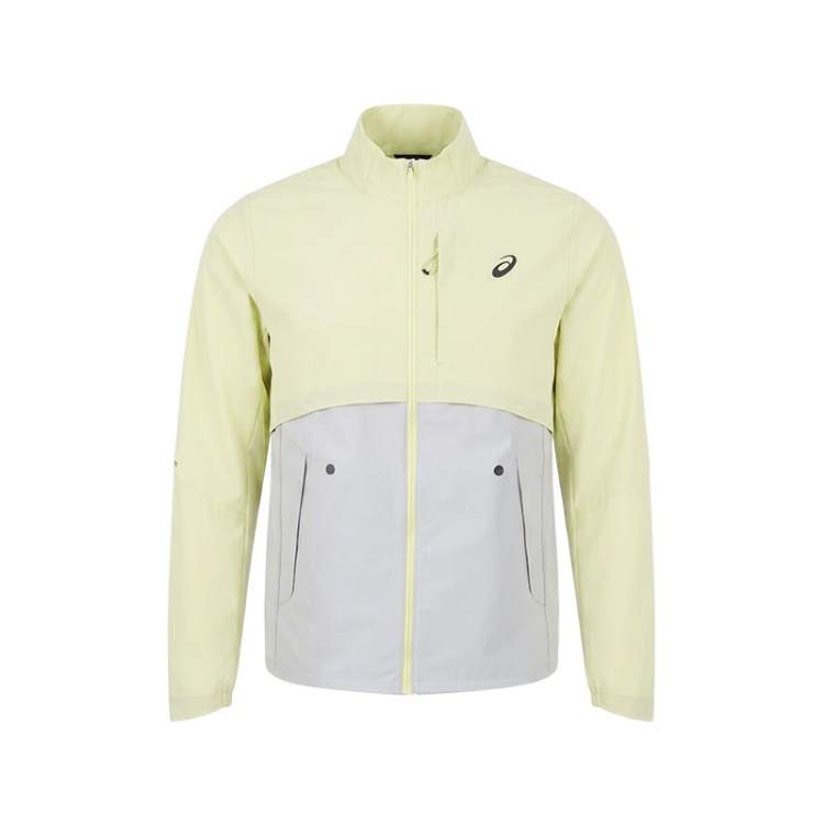 ASICS ASICS Jackets Men's Yellow Green Stand Collar Moderate
