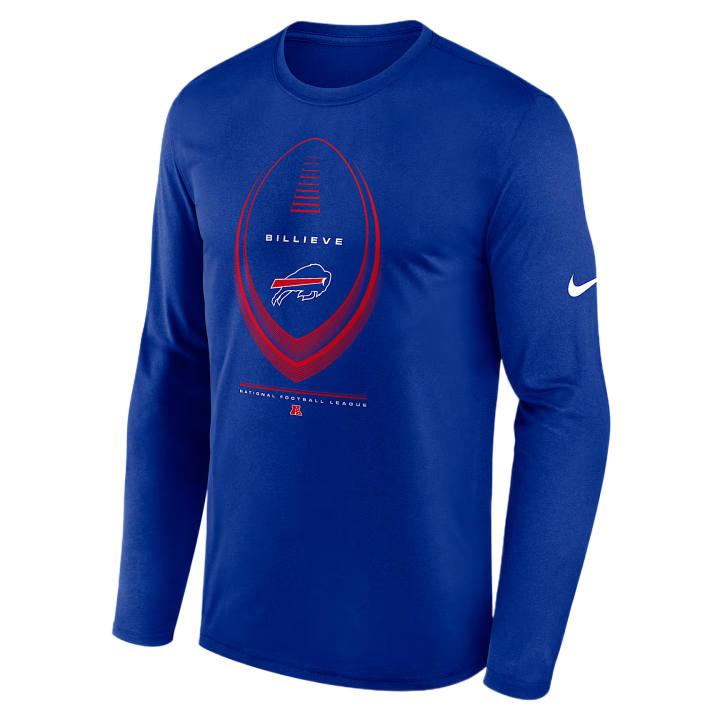 Nike Nike NFL Rugby Jerseys Men's Royal Blue Crew Neck Moderate