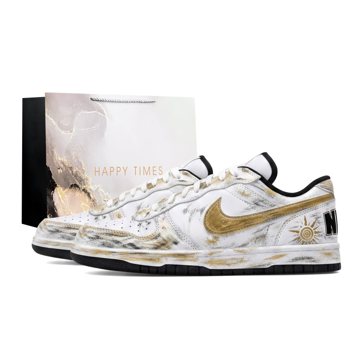 Nike Nike Big Skateboard Shoes Men's Low Top Gold