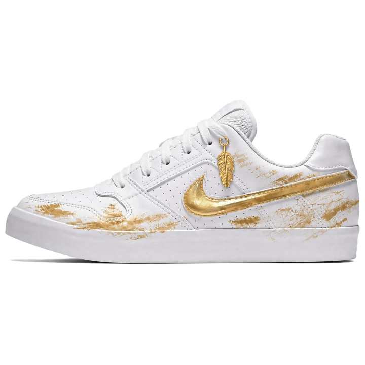 Nike Nike SB Delta Skateboard Shoes Unisex Low Top White Gold