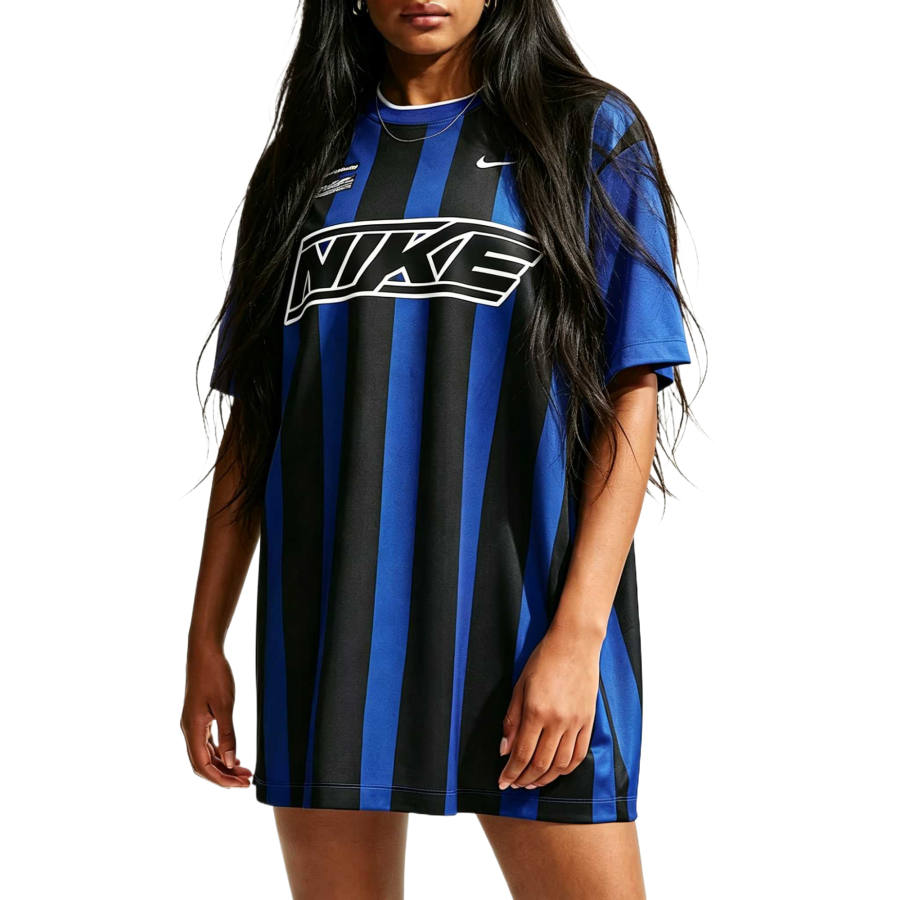 Nike Nike Sportswear Short Sleeved Dresses Women's Old Royal/Black/White Crew Neck Moderate Short Skirt