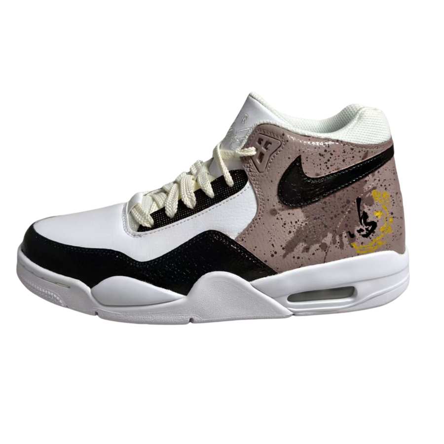 Nike Nike Flight Legacy Basketball Shoes Unisex Mid Top Brown/White/Black