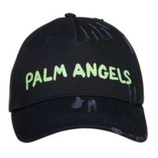 PALM ANGELS Logo-Printed Distressed Baseball Cap