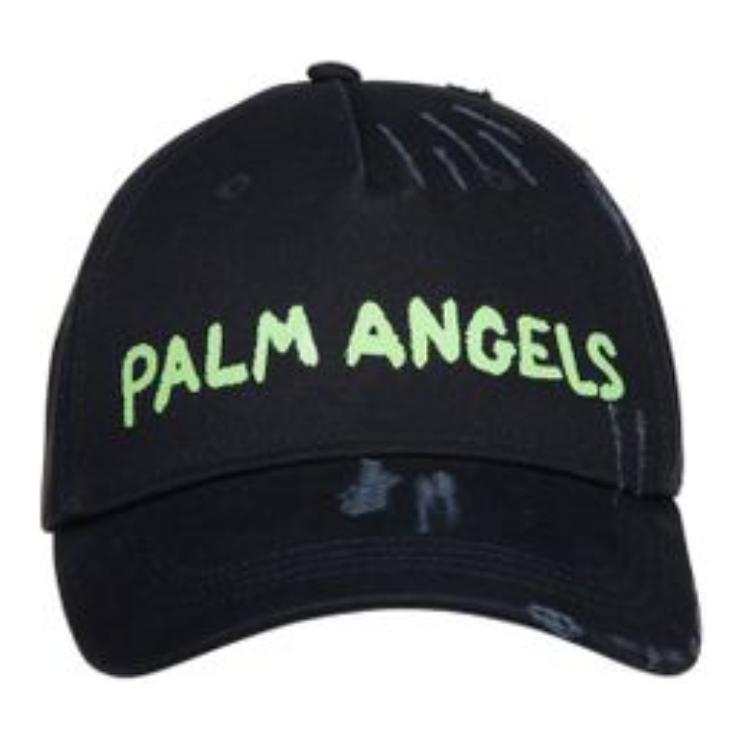 PALM ANGELS Logo-Printed Distressed Baseball Cap