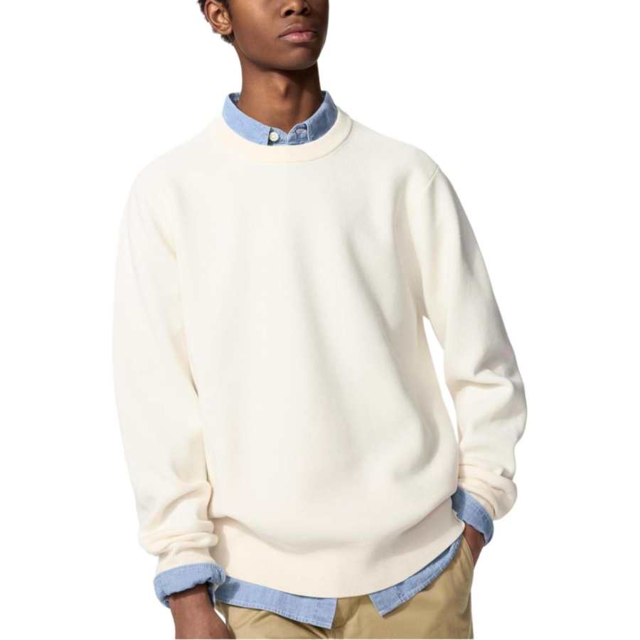 UNIQLO FW26 Knitwear Unisex Ivory Crew Neck Moderate