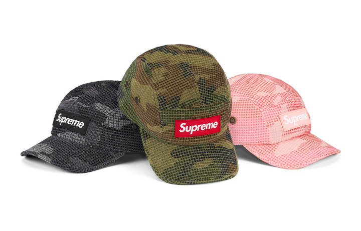 Supreme Supreme Camo Grid Velvet Camp Cap