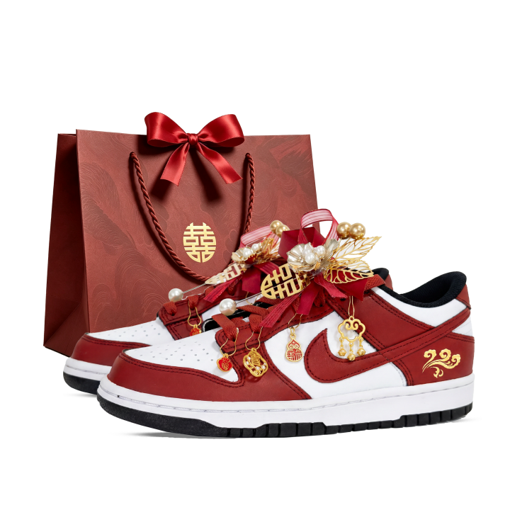 Nike Nike Dunk Skateboard Shoes Unisex Low Top White/Black/Red