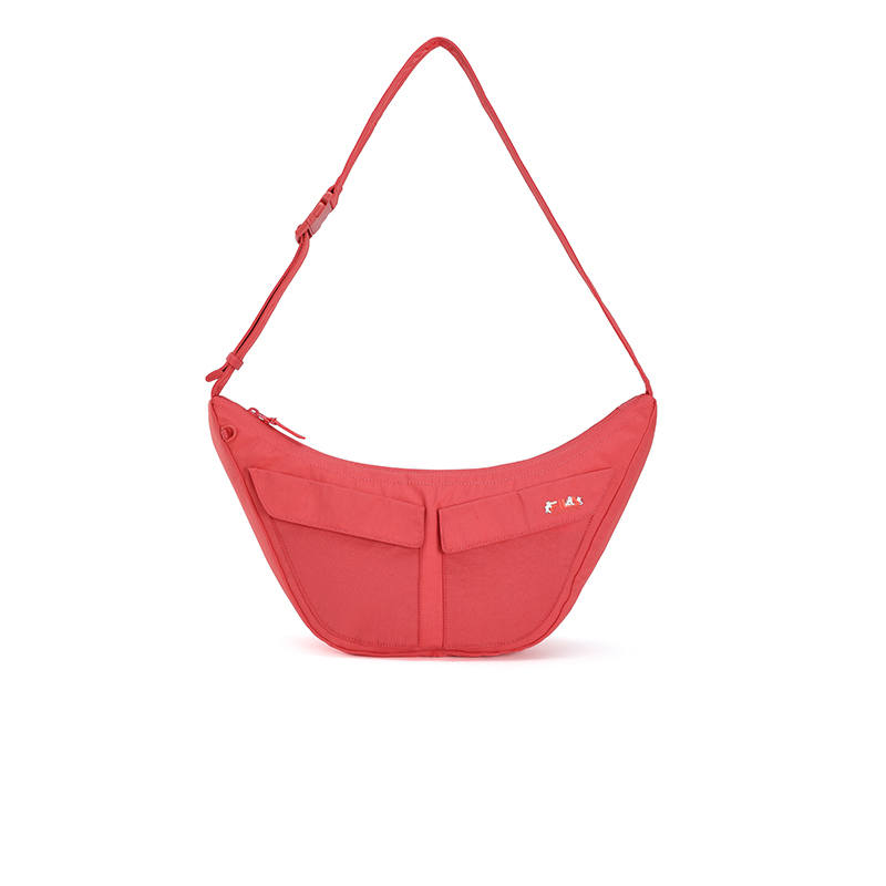 FILA X MAISON KITSUNÉ Fabric Crossbody Bags Unisex Bird Of Paradise Red