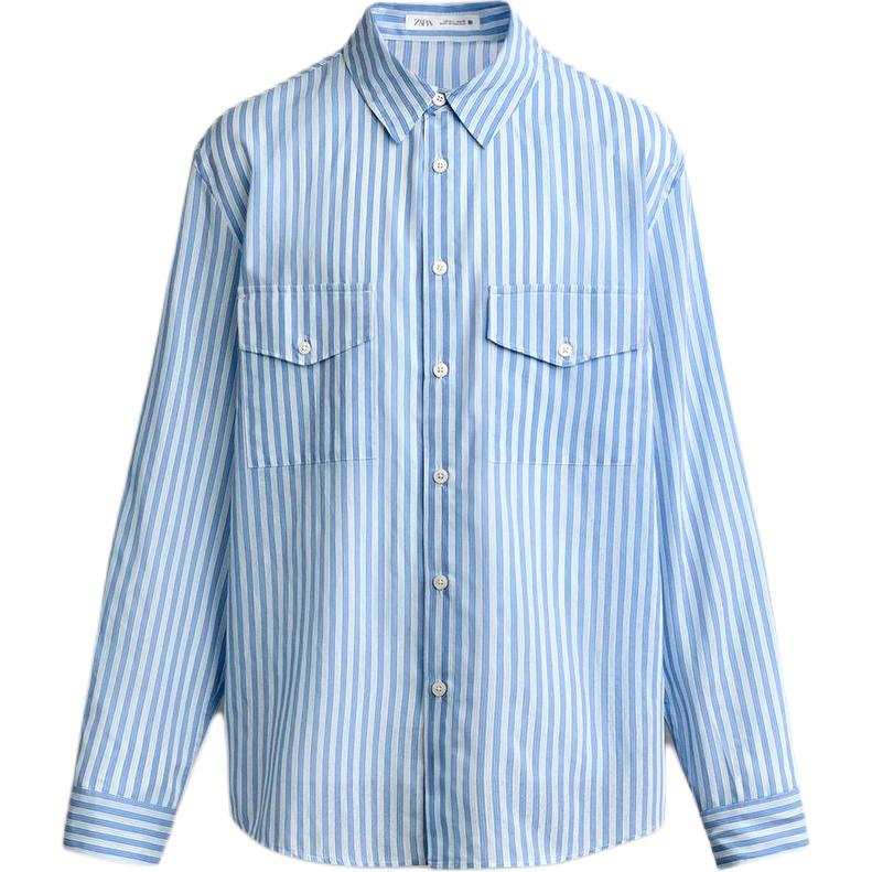 ZARA ZARA Shirts Men's Blue/White Moderate