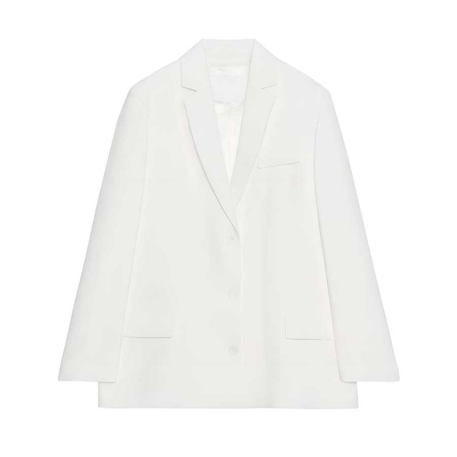 ZARA ZW Business Suits Women's White Lapel Moderate