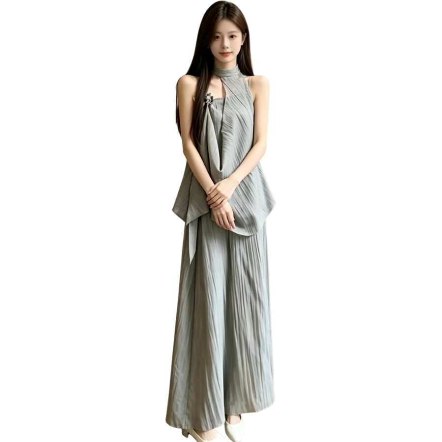 JBBCN Two Piece Skirt Sets Women's Crew Neck Moderate Long Skirt