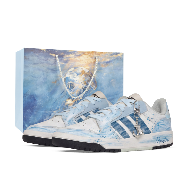 Adidas Adidas ENTRAP Skateboard Shoes Unisex Low Top Black/White/Blue