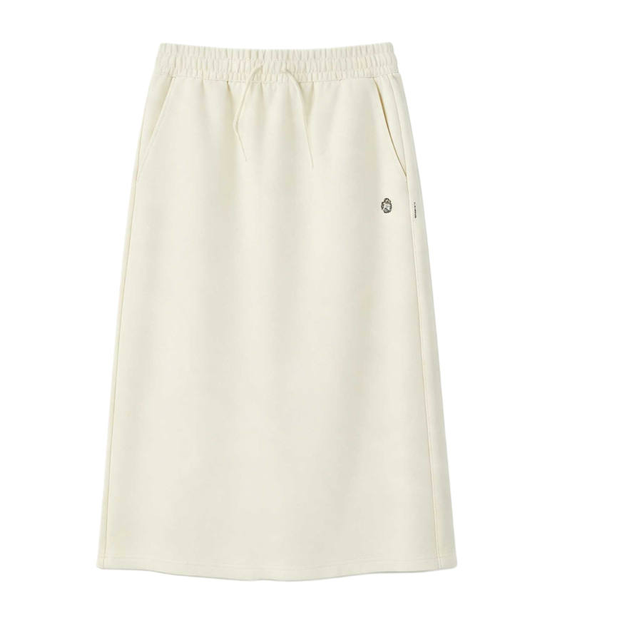 Skechers Casual Long Skirts Women's Marshmallow White 0074 Moderate Midi Skirt