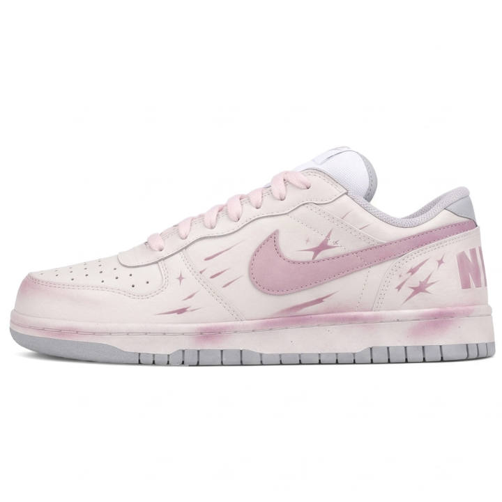 Nike Nike Big Skateboard Shoes Men's Low Top Pink/White