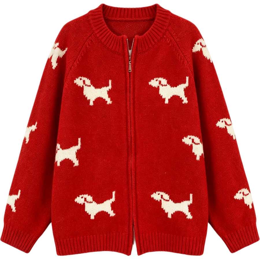 CHARM GLOW Knitwear Women's Crew Neck Moderate A Line