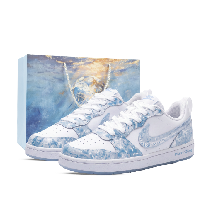 Nike Nike Court Vision Skateboard Shoes Women's Low Top White/Blue