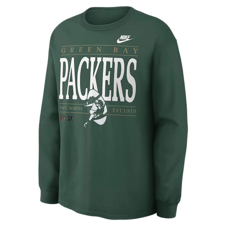 Nike Nike Rugby Jerseys Men's Green Crew Neck Moderate