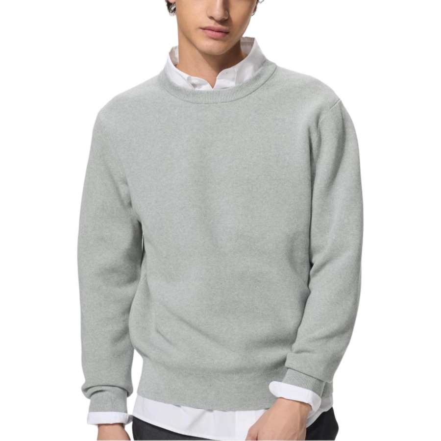 UNIQLO FW26 Knitwear Unisex Gray Crew Neck Moderate Other