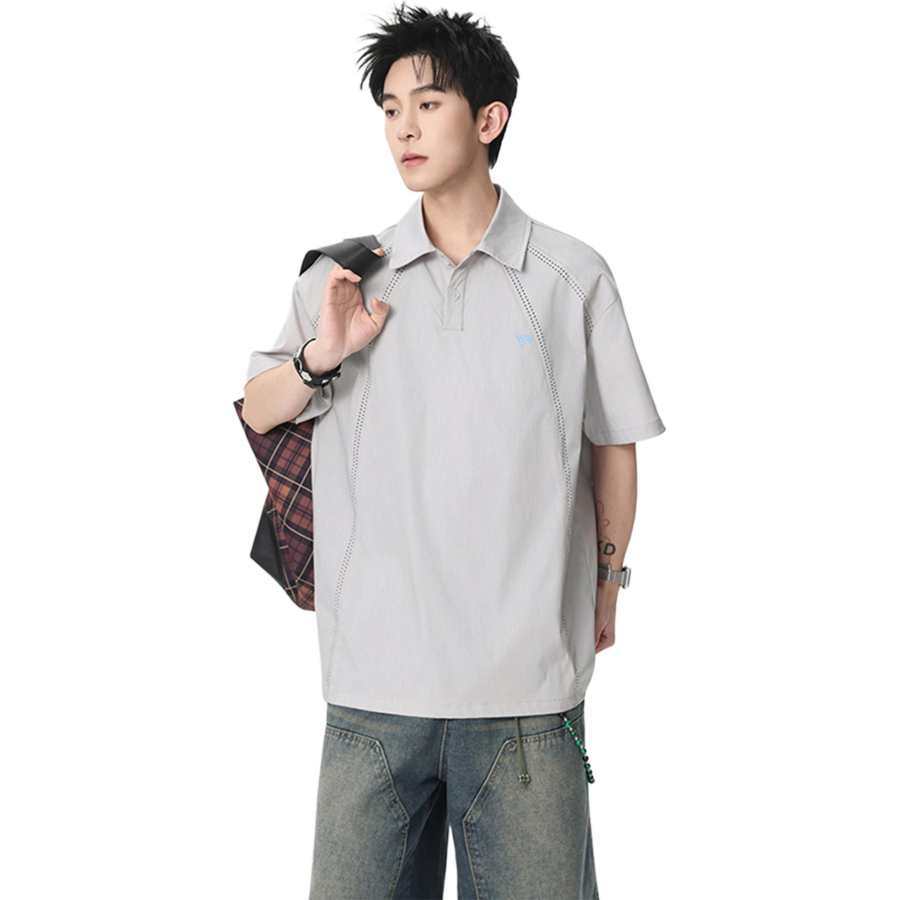 WARRIOR WARRIOR Polo Shirts Unisex Lapel Thin Straight Fit