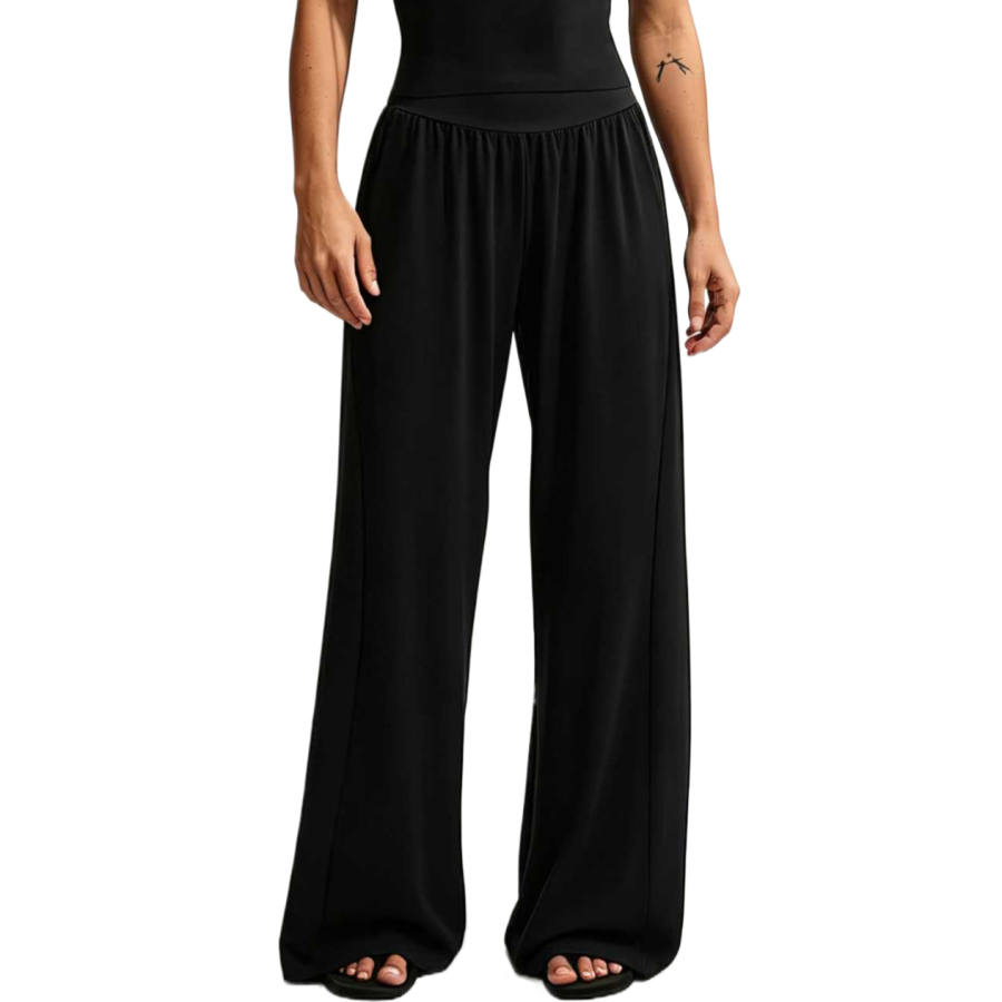 Nike Nike Zenvy Yoga Pants Women's Black/Cool Gray Moderate Wide Leg Pants